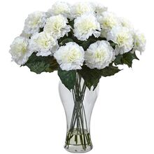 Send 12 Pcs. White Carnations in Vase to Bangledesh