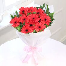 Send 12 Pcs. Red Gerberas in Bouquet to Bangladesh