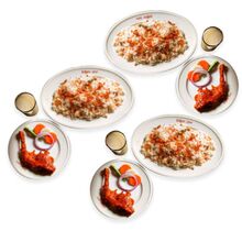 send sultans dine 3 person plain pulao with chicken roast and borhani to dhaka