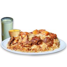 send sultans dine- 1 person kachchi biryani with borhani and jorda/firni to dhaka