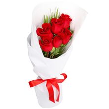 send 6 red roses in bouquet to dhaka in bangldesh