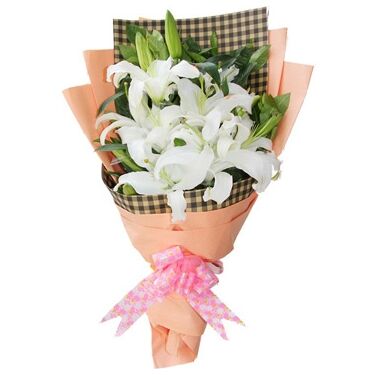 Send 6 White Perfume lilies to Dhaka in Bangladesh