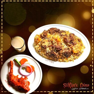 send sultans dine 3 person kachchi biryani with chicken roast and borhani to dhaka
