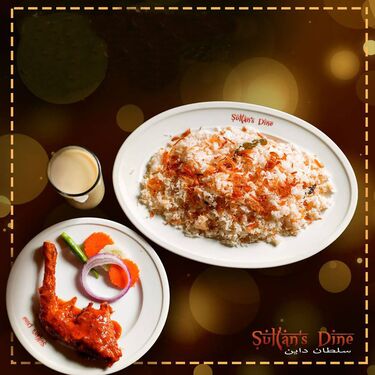 send sultans dine 1 person plain pulao with chicken roast and borhani to dhaka