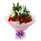 Send 12 Red Roses with 6 White Lily to Bangladesh
